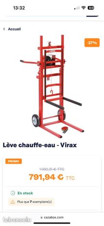 Lève chauffe eau Virax