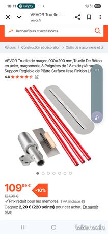 Lisseur beton pour dalle