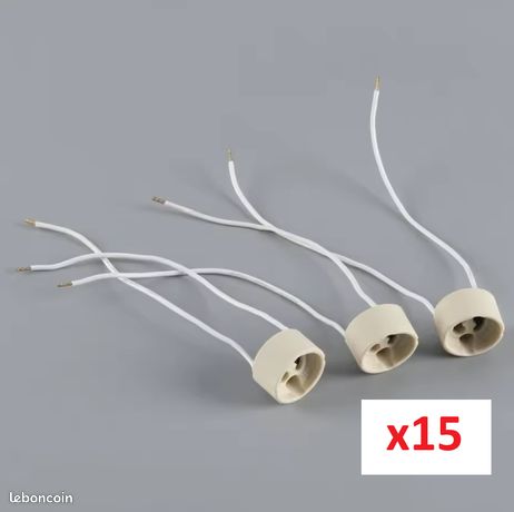 15 douilles pour ampoules GU10