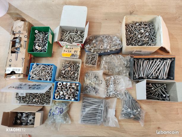 1600 pieces vis boulons écrou rondelles INOX