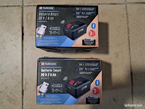 2 batteries smart parkside 20V 8Ah PAPS 208 A1
