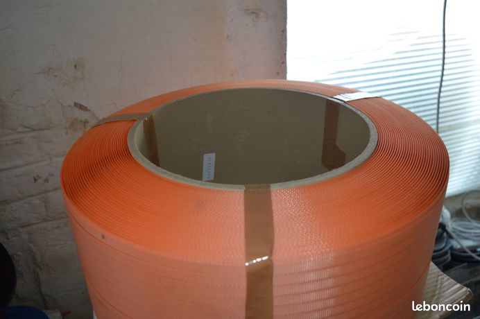 2 bobines Feuillards de cerclage 2100m orange 12 mm ep 0,63 mm
