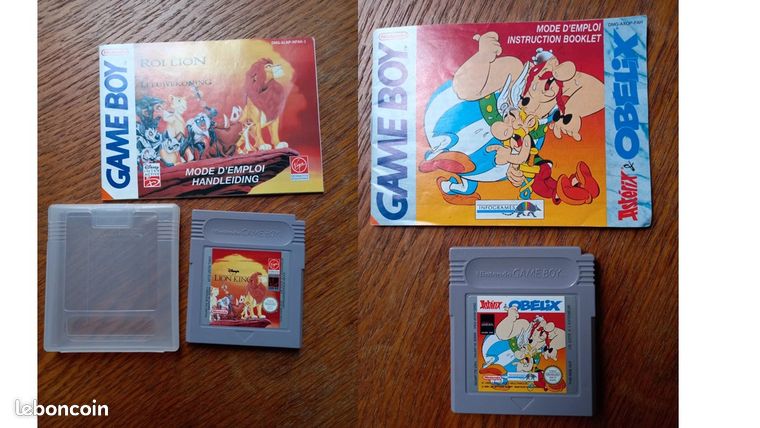 2 jeux Game Boy avec mode d'emploi