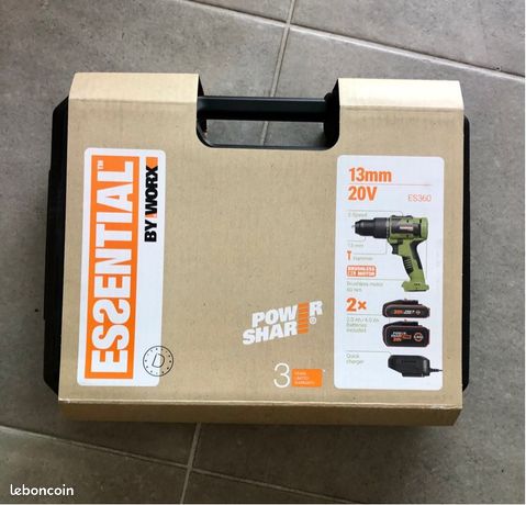 2 packs perceuses visseuses percussion Brushless Worx