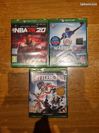 3 jeux Xbox One Madden 16 Nba 2K20 et Batlleborn