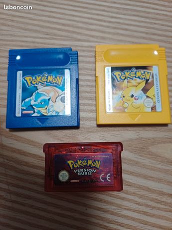 Lot 3 jeux pokémon officielles