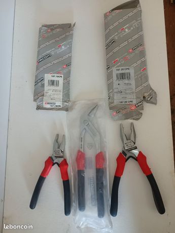 Lot 3 Pinces/Clés Professionnelles FACOM NEUF (Clé à molette, Pinces combinées)