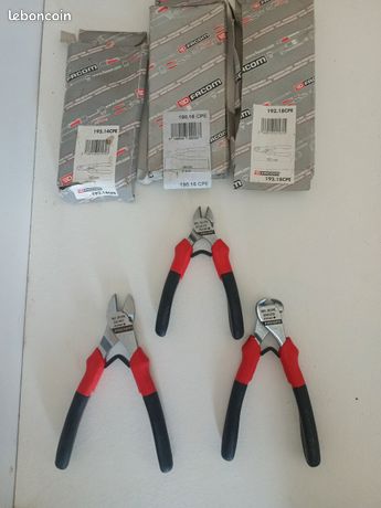 Lot 3 Pinces Coupantes Professionnelles FACOM NEUF (145mm, 160mm, 185mm)