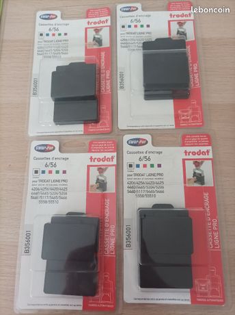 4 cassettes encrage tampon Trodat