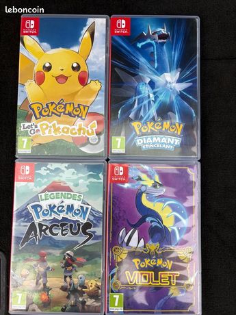 Lot 4 jeux switch Pokémon