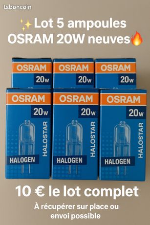 Lot 5 ampoules OSRAM 20W neuves