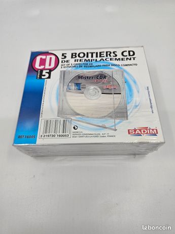 5 boitiers CD de remplacement