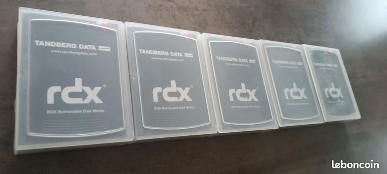Lot 5 cartouches rdx 500gb data cartridge memoire pc ordinateur serveur