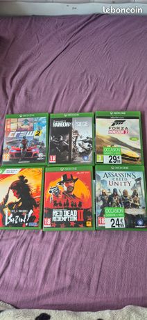 5 jeux xbox one + 1 serie x