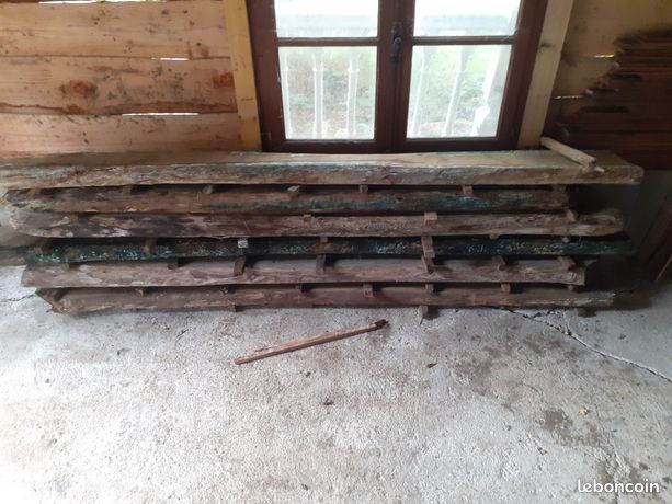 Lot 6 plateaux bois chêne 2300*250*55mm séchage +30ANS