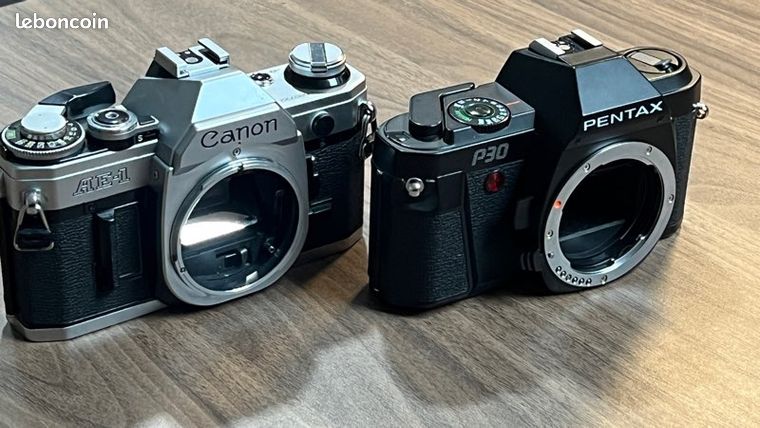 Lot boitier reflex argentique en l'etat