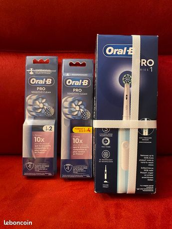 Lot Complet neuf brosse a dent Oral B Pro 1 avec 7 brossettes L20 -50%