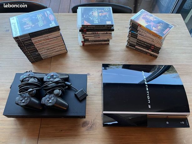 Lot complet PS2 + PS3 + 33 jeux PSP PS2 PS3 Idéal collectionneur / retrogaming