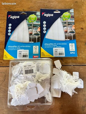 d'étiquettes A5 enlevables et étiquettes à bijou à fil blanc pour prix commerce