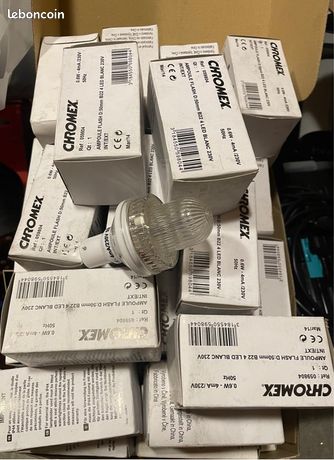 Lot de 10 ampoules flash b22 à LED chromex