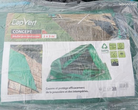 10 bâches 2mx3m avec oeillets. 200g