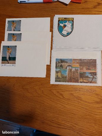 Lot de 10 enveloppes décorées. Envoi gratuit