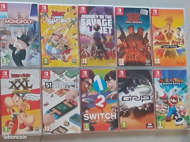 Lot de 10 jeux switch PETIT PRIX