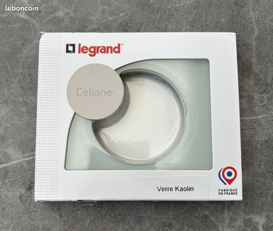 Lot de 10 Plaques de finition Legrand Céliane Verre KAOLIN 069311 - NEUVES