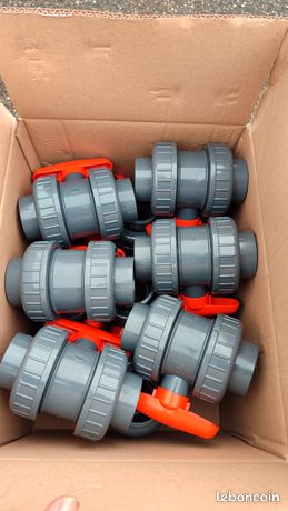 Lot de 10 raccords piscine vannes union 3 pièces