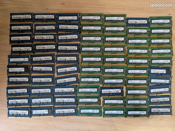 Lot de 126 barette de mémoire vive 2-4-8 Go DDR3L