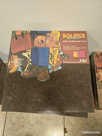 12m2 de dalle de so en liège chocolat années 90 emballés