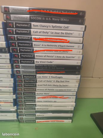 Lot de 18 jeux ps2