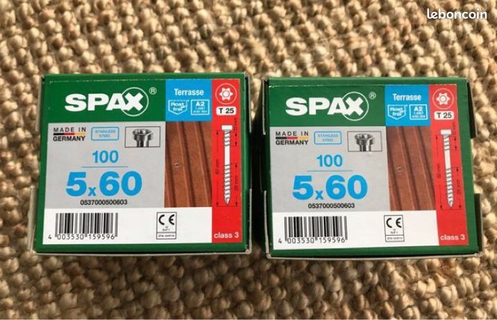 Lot de 2 boîtes de vis Spax Spécial terrasse