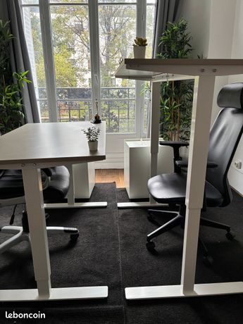 2 Bureaux Assis/Debout IKEA TROTTEN 120x70cm