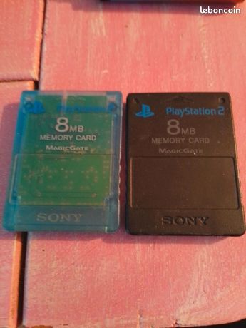 2 cartes mémoire ps2 officielle