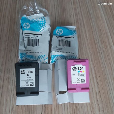 2 cartouches hp 304 -noire + couleur
