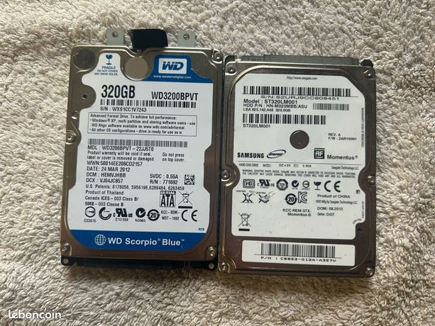 Lot de 2 Disque dur HDD 320GB