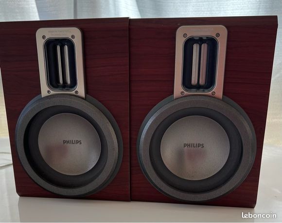 2 enceintes PHILIPS RIBBON TECHNOLOGY