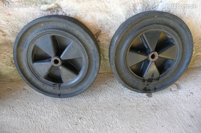 Lot de 2 grandes roues en plastique