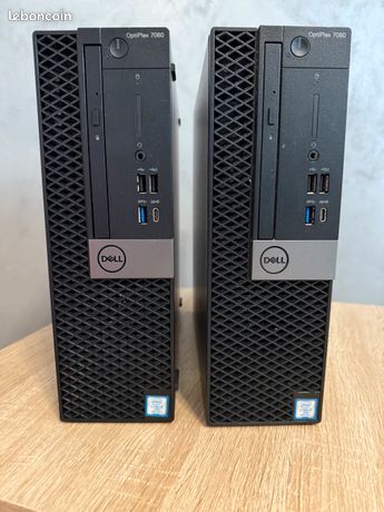Lot de 2 PC Dell OptiPlex 7060 i7 8700 vPro 16GB RAM 1TB SSD Windows 11