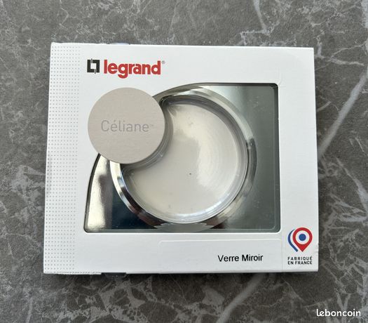 Lot de 2 Plaques de finition Legrand Céliane VERRE MIROIR 069121 - NEUVES