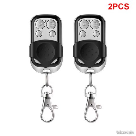 Lot de 2 Télécommandes Universelles 433 MHz - Duplicateur 4 Canaux Neuf