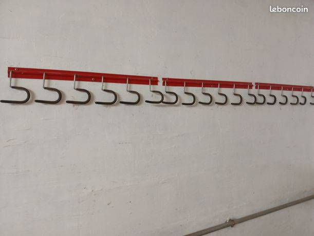 Lot de 3 barres porte outils de 6 crochets