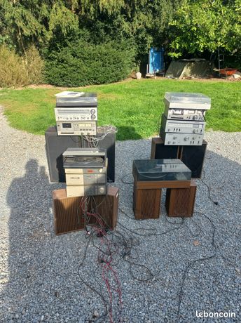 Lot de 3 chaînes hifi vintage pioneer technics teac ultralinear continental edison