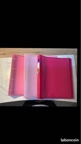 Lot de 3 classeur rose