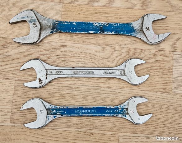 Lot de 3 clés plates FACOM VANACHROME 21-23. / 26-28 / 21-23. Paiement LBC et livraison mondial relais possible