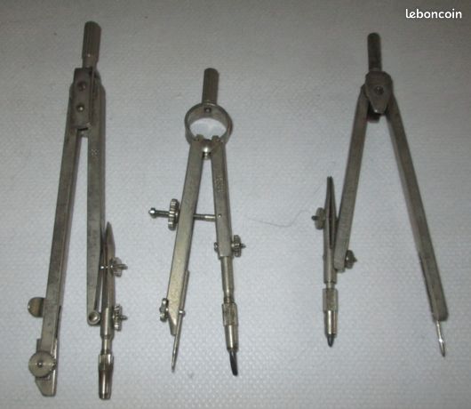 Lot de 3 Compas professionnels