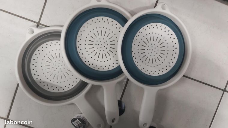 Lot de 3 Passoires pliables 23cm Neuf Envoi possible