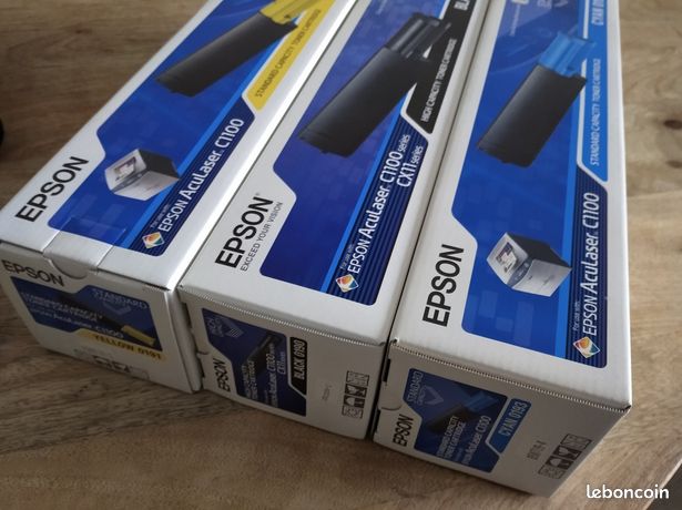 3 Toners Epson C1100/CX11N Noir/Jaune/Bleu