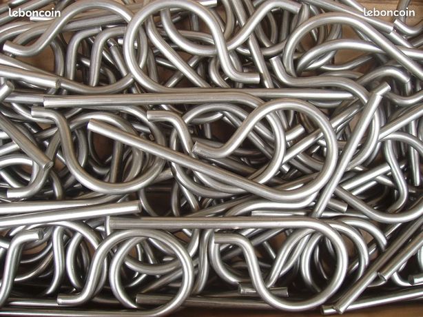 Lot de 30 Pitons Goupilles inox plein piquets 120x50x6mm 4000grs Plusieurs LOTS DISPONIBLES